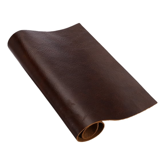 Uxcell Genuine Leather Sheet, 7.9" x 11.8" Oil Tan Cowhide Full Grain Leather Pieces, 1.1mm Thick Pre Cut Sheets for Crafting, Sewing, Tooling, Sheath Making, Wine Red