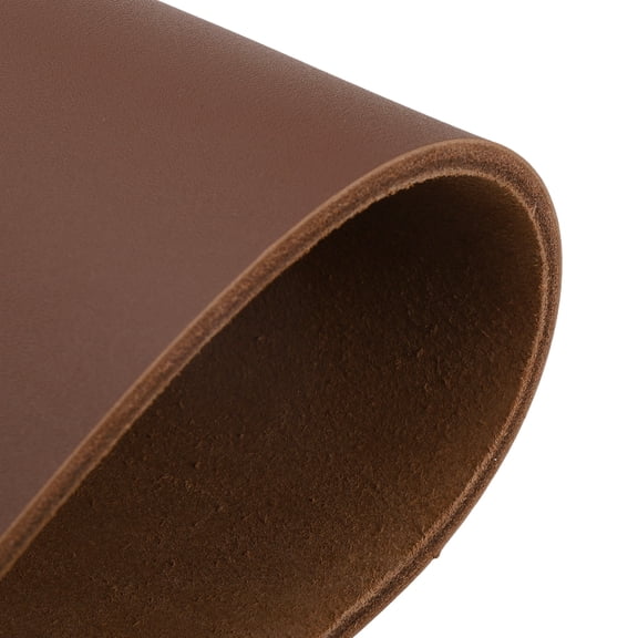 Uxcell Genuine Leather Sheets, 8" x 8" Flat Full Grain Cowhide Leather for Crafts, 4-4.5mm Thick Vegetable Tanned Cowhide for DIY Belt Tooling Wallet Stamping Projects, Brown