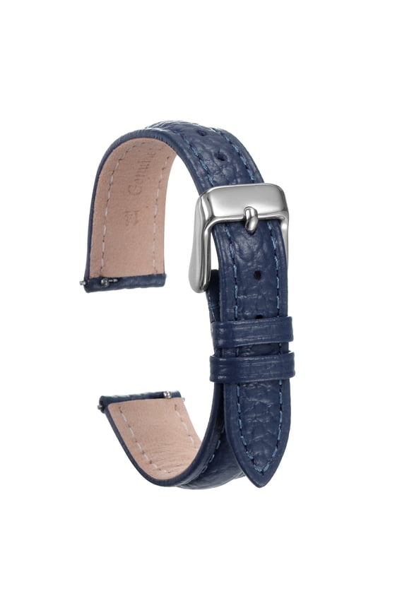 Genuine Leather Watch Bands 14mm Quick Replacement Leather Watch Strap Elegant Women Men Watch Straps Dark Blue