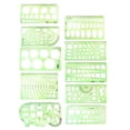 thumbnail image 1 of Uxcell Geometric Drawing Template Measuring Ruler Plastic for Drawing Engineering Drafting Green 10pcs, 1 of 6