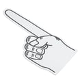 thumbnail image 1 of Uxcell Giant Foam Finger 18 Inch, EVA DIY Blank Foam Hand Cheerleading Fingers for Celebration Sports Games Party, White, 1 of 5