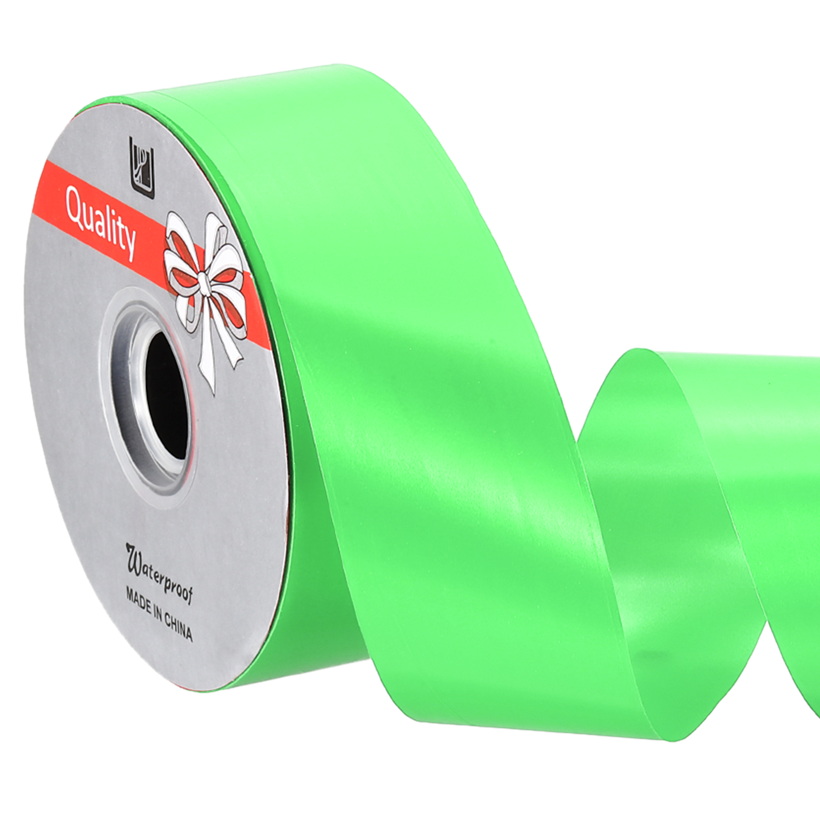 Uxcell Gift Ribbon, (100 yd x 2 Inch, Bright Green), Plastic Ribbon ...