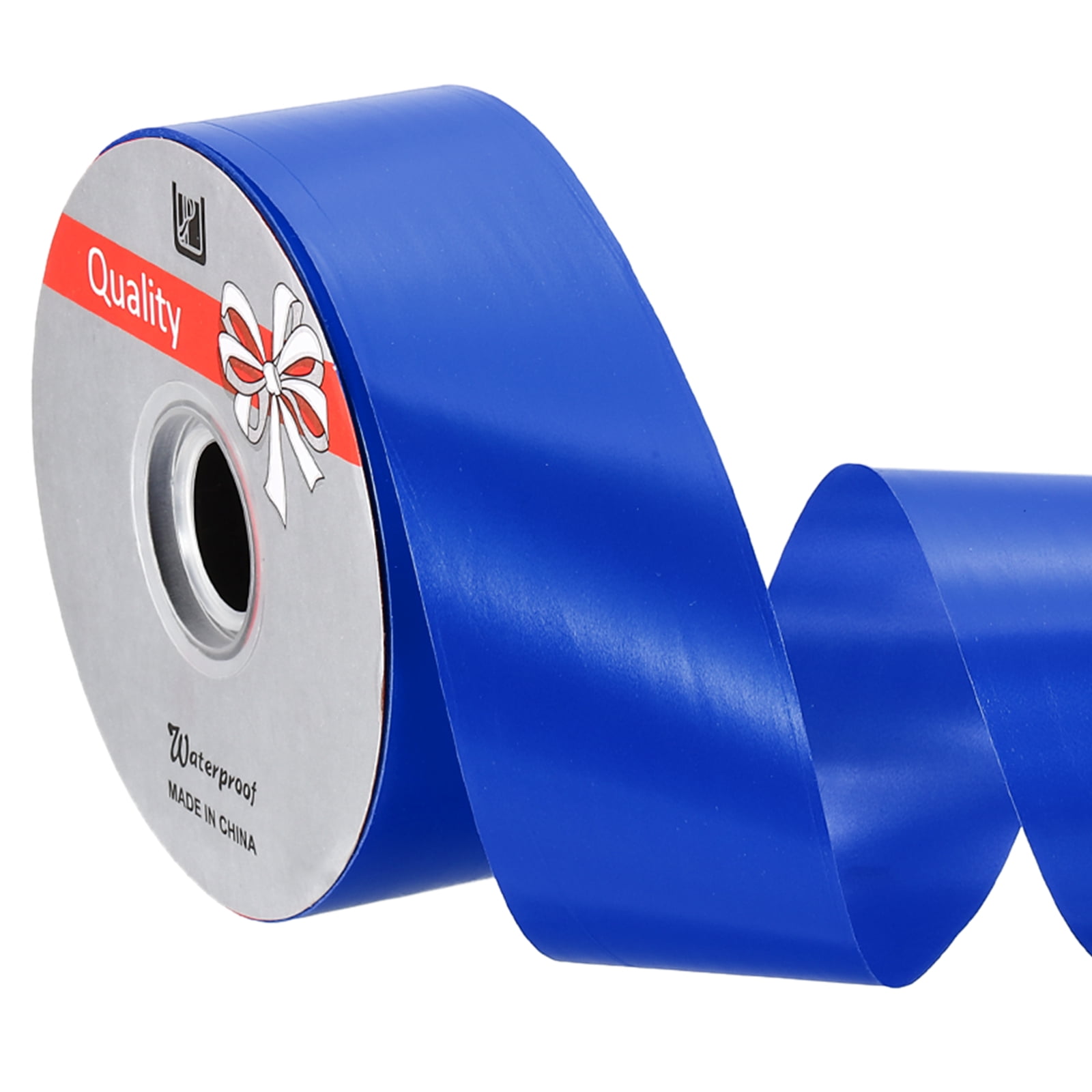 Uxcell Gift Ribbon, (100 yd x 2 Inch, Dark Blue), Plastic Ribbon Roll Balloon String, Suit for - Birthday Parties/Gift Wrapping/Wedding Party/Decorations Flower/Bouquets Bow Making