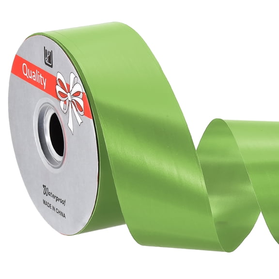 Uxcell Gift Ribbon, (100 yd x 2 Inch, Dark Green), Plastic Ribbon Roll Balloon String, Suit for - Birthday Parties/Gift Wrapping/Wedding Party/Decorations Flower/Bouquets Bow Making
