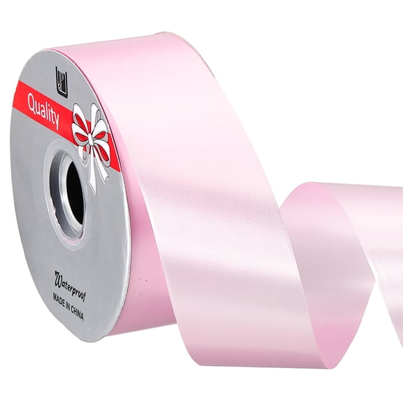Uxcell Gift Ribbon, (100 yd x 2 Inch, Pink), Plastic Ribbon Roll Balloon String, Suit for - Birthday Parties/Gift Wrapping/Wedding Party/Decorations Flower/Bouquets Bow Making