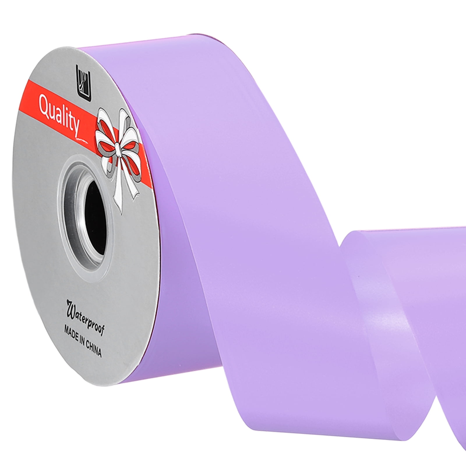 Uxcell Gift Ribbon, (100 yd x 2 Inch, Purple), Plastic Ribbon Roll Balloon String, Suit for - Birthday Parties/Gift Wrapping/Wedding Party/Decorations Flower/Bouquets Bow Making