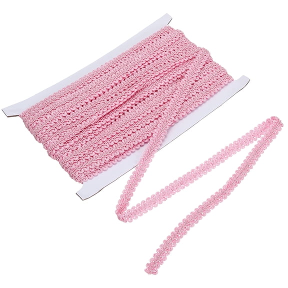 Uxcell Gimp Braid Trim, 1/2" x 14 Yards Polyester Woven Braid Fabric Upholstery Trim for Sewing Costume DIY Crafts Home Decoration, Pink