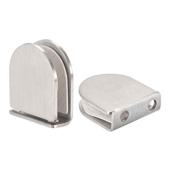 Uxcell Glass Clamp 2 Pack Adjustable 6-12mm Thickness 45x40mm Stainless Steel Glass Bracket Clip