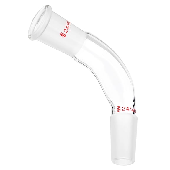Uxcell Glass Distillation Adapter, 105 Degree 14/20 Outer and Inner Joint Bent Connecting Adapter
