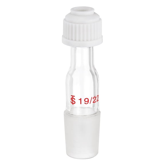 Uxcell Glass Distillation Adapter, 19/22 Thermometer Adapter for Laboratory Temperature Measurements, White, 1 Pcs, 7.2mm / 0.28"