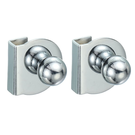 Uxcell Glass Door Pull Handle, Stainless Steel No Drilling Door Clip Pull Handles Knobs with Screw Silver