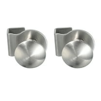 Uxcell Glass Door Pull Handle, Stainless Steel No Drilling Door Clips Pulls Handles Knobs with Screw Silver 2