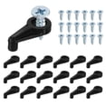 thumbnail image 1 of Uxcell Glass Retainer Clips, 0.9 x 0.51 Inch Glass Panel Fixing Clip with Screws for Fixing Cabinet Doors, Black 50pcs, 1 of 6