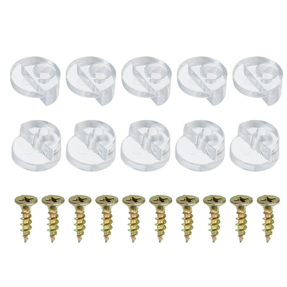 Uxcell Glass Retainer Clips, 20 Packs Cabinet Glass Clips Mirror Holder Clips for Fixing 3-4 mm Glass Cabinet Doors