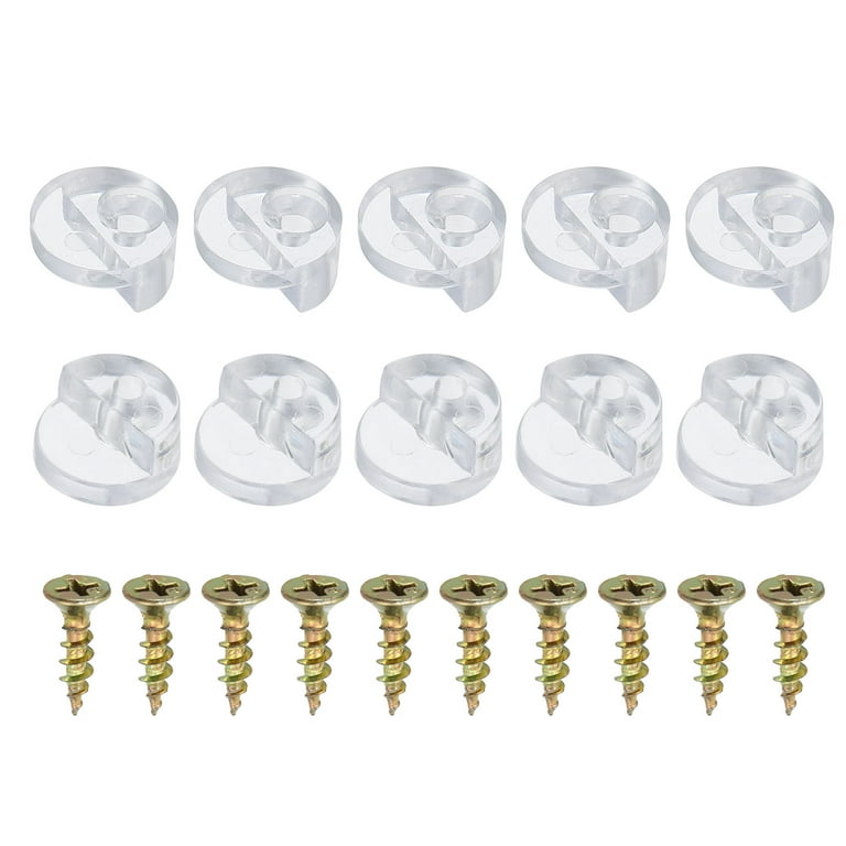 Uxcell Glass Retainer Clips, 20 Packs Cabinet Glass Clips Mirror