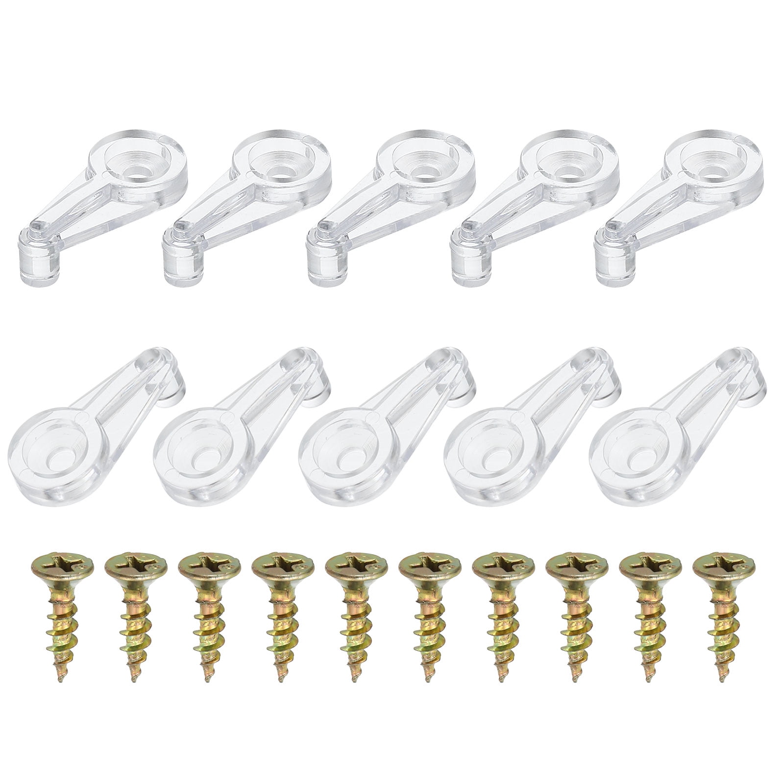 Uxcell Glass Retainer Clips, 20 Packs Cabinet Glass Clips Mirror Holder Clips for Fixing 4-5mm ...