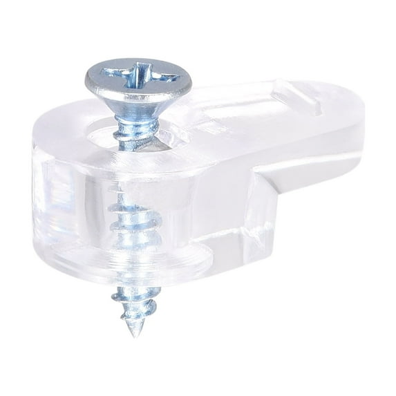 Uxcell Glass Retainer Clips Kit 20mmx11mm Furniture Door Clips Mirrors Holder with Screws for Doors, Window, 100Set