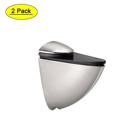 Uxcell Glass Shelf Bracket Clamp Solid Wall Mount for 3-15 mm 2 Pack
