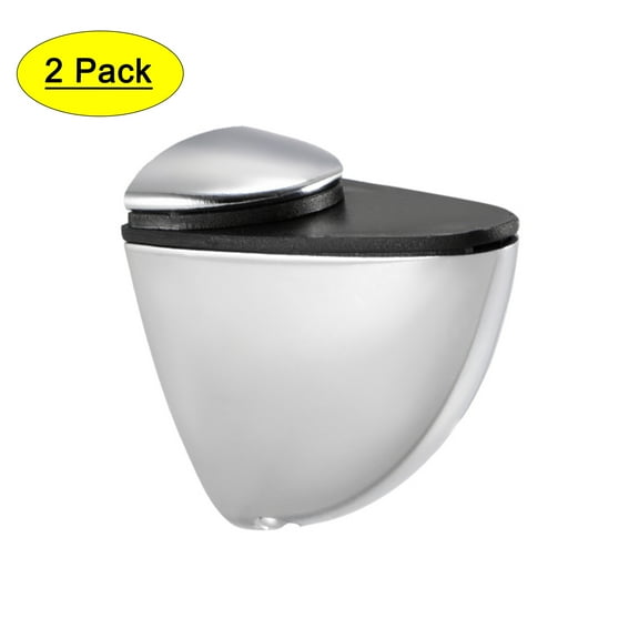 Uxcell Glass Shelf Bracket Clamp Solid Zinc Alloy for 3-15mm 2Pack