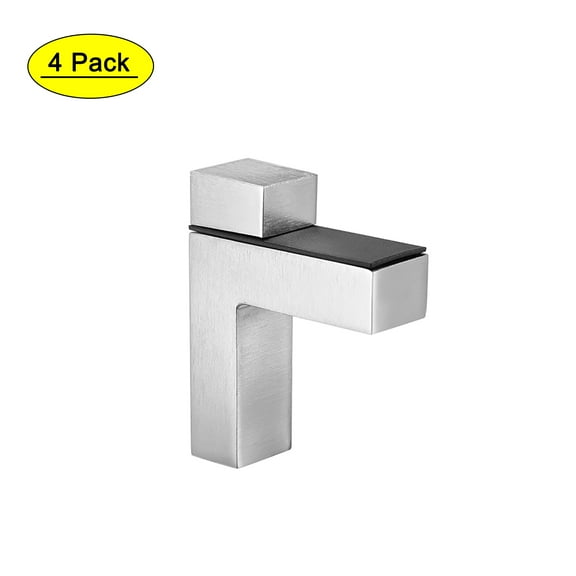 Uxcell Glass Shelf Bracket Glass Shelf Clamp Brushed Nickel 4 Pack