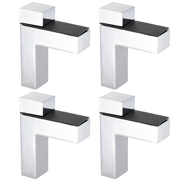 Uxcell Glass Shelf Bracket Zinc Alloy Glass Shelf Clamp Bright Chrome 4 Pack