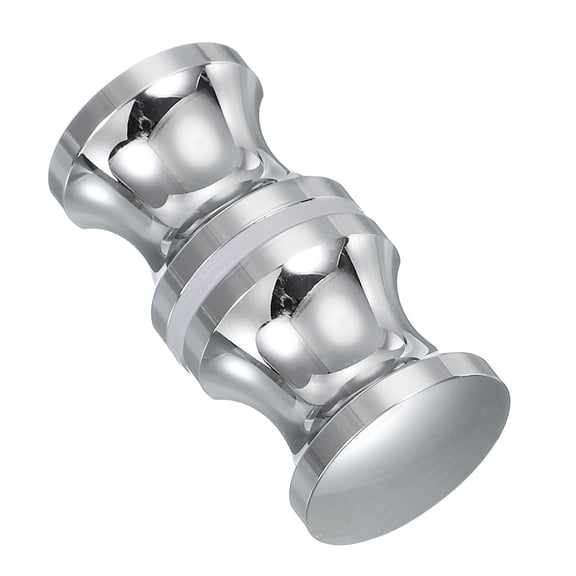 Uxcell Glass Shower Door Handle, Aluminum Alloy Back-to-Back Knob for Replacement Silver