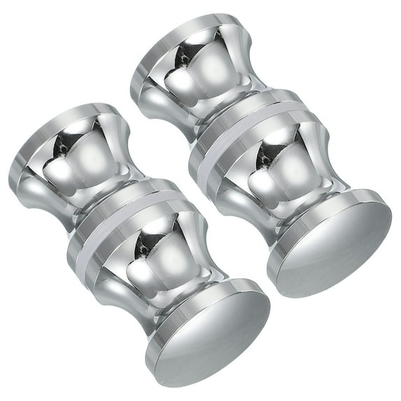 Uxcell Glass Shower Door Handle, Back-to-Back Shower Door Knob for Bathroom Sliding Silver