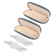 Uxcell Glasses Case Hard Shell, 2 Pack Eyeglass Case Eye Glasses Case Hard Protector Concise for Women Men Glasses, Grey