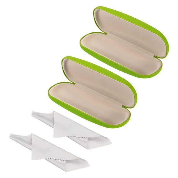 Uxcell Glasses Case Hard Shell, 2Pack Eyeglass Case Eye Glasses Case Hard Protector Concise for Women Men Glasses, Green