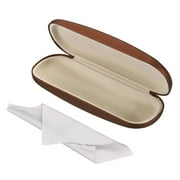 Uxcell Glasses Case Hard Shell, Eyeglass Case Unisex Eye Glasses Case Hard Protector Concise for Women Glasses, Coffee