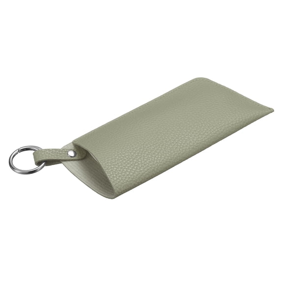 Uxcell Glasses Case, Soft Leather Sunglasses Case with Belt Clip, Portable Travel Glasses Organizer Pouch for Travel and Outdoor Activities, Grey