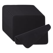 Glasses Cleaning Cloth 6.9" x 5.7" , Microfiber Eyeglasses Cleaner Cloths Soft Suede Wipe Screen, Black 12 Pcs