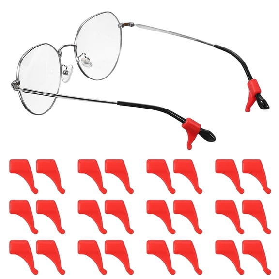 Uxcell Glasses Ear Grip, Eye Glasses Silicone Ear Grippers Holder Anti-Slip Grip Hooks Red