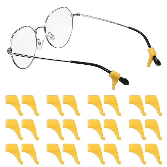 Uxcell Glasses Ear Grip, Eye Glasses Silicone Ear Grippers Holder Anti-Slip Grip Hooks Yellow