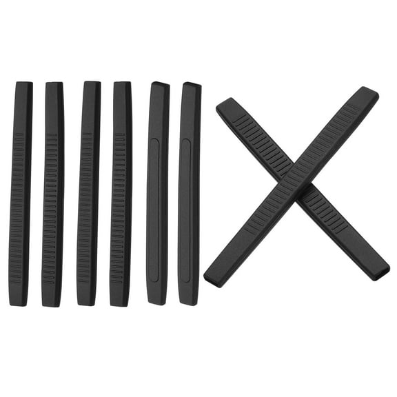 Uxcell Glasses End Tips 4 Pairs Eyeglass Anti Slip Ear Sock Pieces Tube Sleeve Replacement Temple, Black Style 7