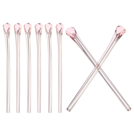 Uxcell Glasses End Tips 4 Pairs Eyeglass Anti Slip Ear Sock Pieces Tube Sleeve Replacement Temple, Pink Style 11