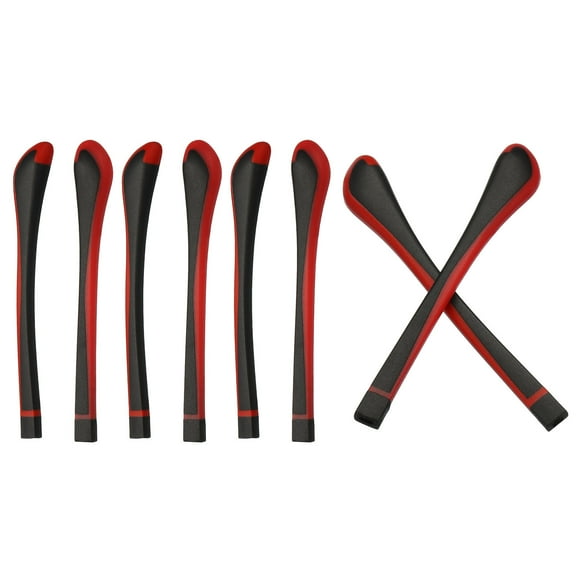 Uxcell Glasses End Tips 4 Pairs Eyeglass Anti Slip Ear Sock Pieces Tube Sleeve Replacement Temple, Red Style 9