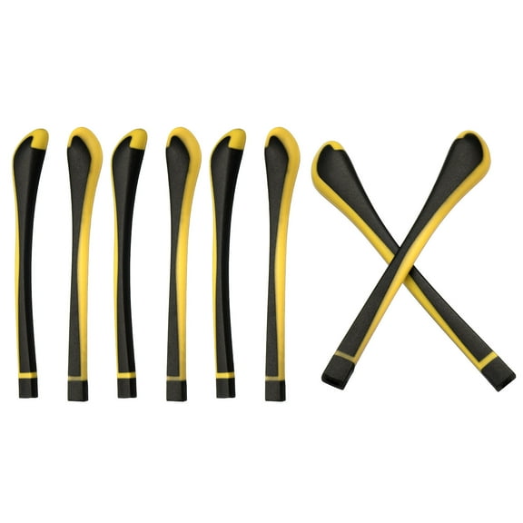 Uxcell Glasses End Tips 4 Pairs Eyeglass Anti Slip Ear Sock Pieces Tube Sleeve Replacement Temple, Yellow Style 9