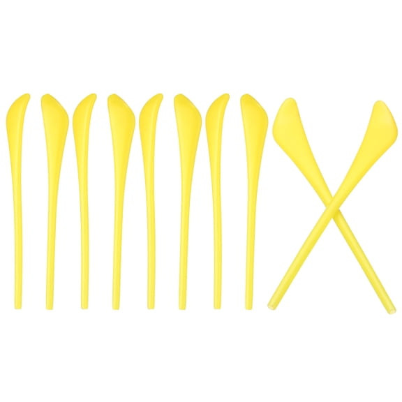 Uxcell Glasses End Tips 5 Pairs Eyeglass Anti Slip Ear Sock Pieces Tube Sleeve Replacement Temple, Yellow Style 4