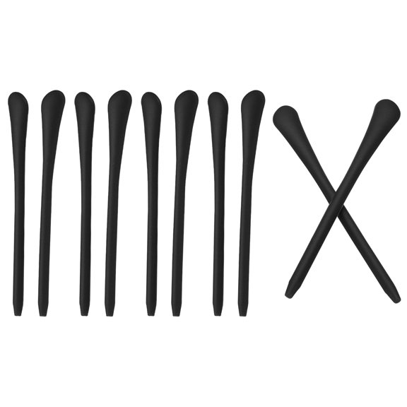 Uxcell Glasses End Tips Eyeglass Anti Slip Ear Sock Pieces Tube Sleeve Replacement Temple Style 1, Black 5 Pairs