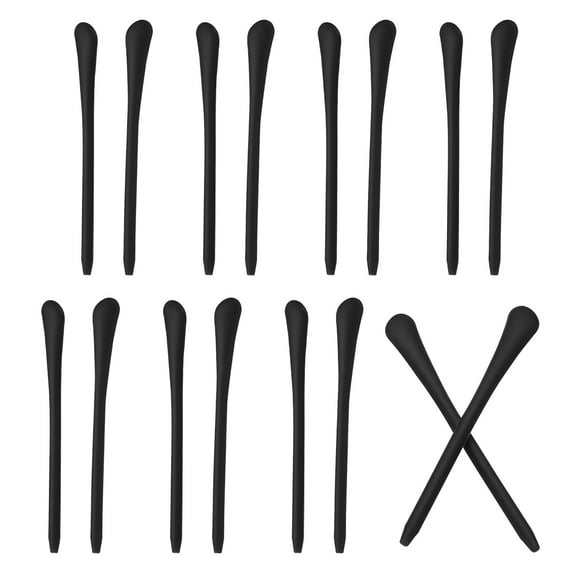 Uxcell Glasses End Tips Eyeglass Anti Slip Ear Sock Pieces Tube Sleeve Replacement Temple Style 1, Black 8 Pairs