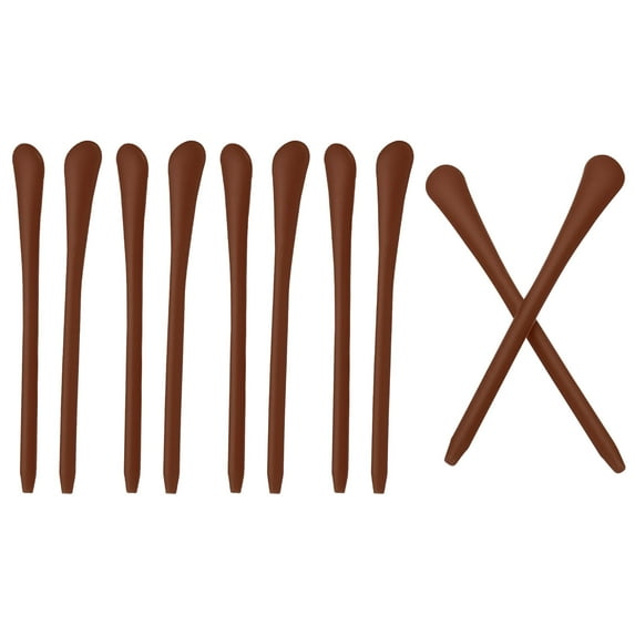 Uxcell Glasses End Tips Eyeglass Anti Slip Ear Sock Pieces Tube Sleeve Replacement Temple Style 1, Brown 5 Pairs