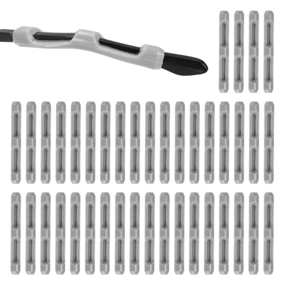 Uxcell Glasses Temple End Tips Eyeglass Arms Legs Replacement Ear Sock Pieces Anti Slip Tube Sleeve Black 20 Pair