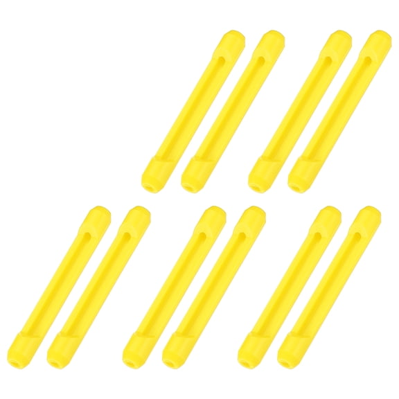 Uxcell Glasses Temple End Tips Eyeglass Arms Legs Replacement Ear Sock Pieces Anti Slip Tube Sleeve Yellow 5 Pair