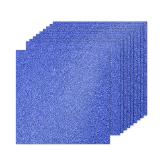 Uxcell Glitter Cardstock Paper, 250gsm Sparkly Paper 10 pack 10x10 inch Dark Blue