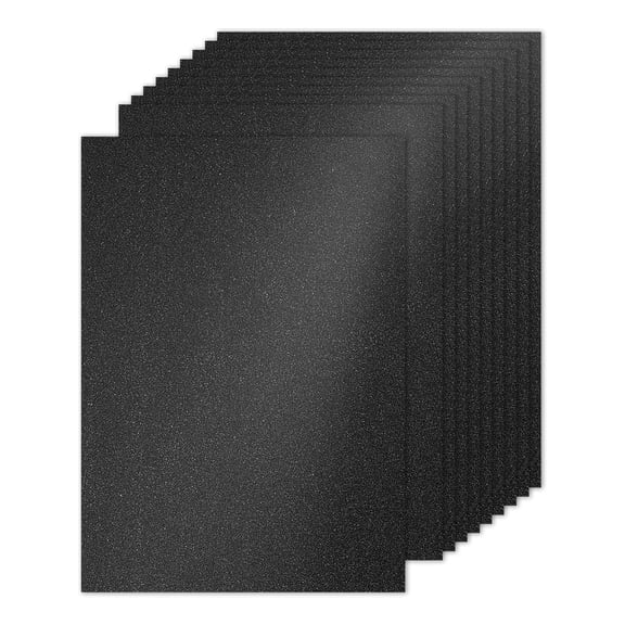 Uxcell Glitter Cardstock Paper, 250gsm Sparkly Paper 10 pack A4 Black