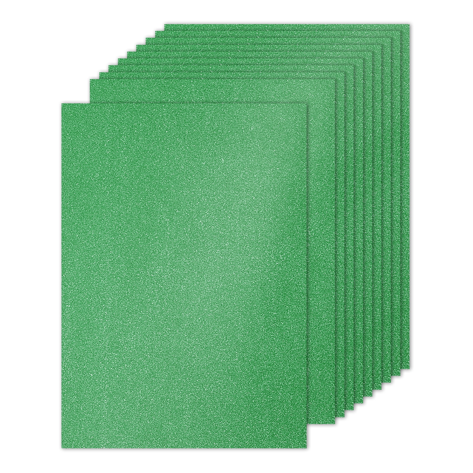 Uxcell Glitter Cardstock Paper, 250gsm Sparkly Paper 10 pack A4 Green