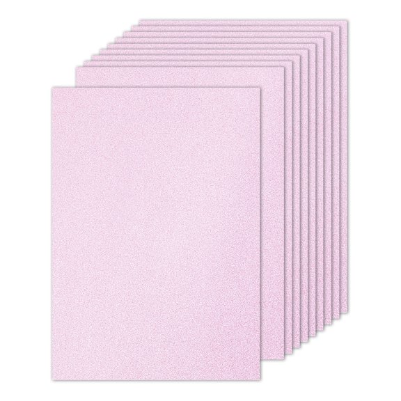 Uxcell Glitter Cardstock Paper, 250gsm Sparkly Paper 10 pack A4 Light Pink