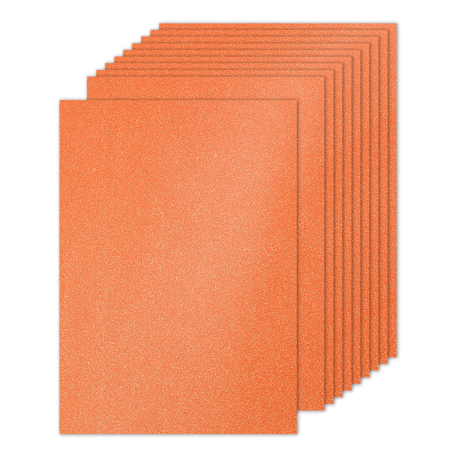 Uxcell Glitter Cardstock Paper, 250gsm Sparkly Paper 10 pack A4 Orange