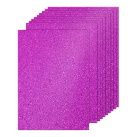 Uxcell Glitter Cardstock Paper, 250gsm Sparkly Paper 10 pack A4 Rose Red